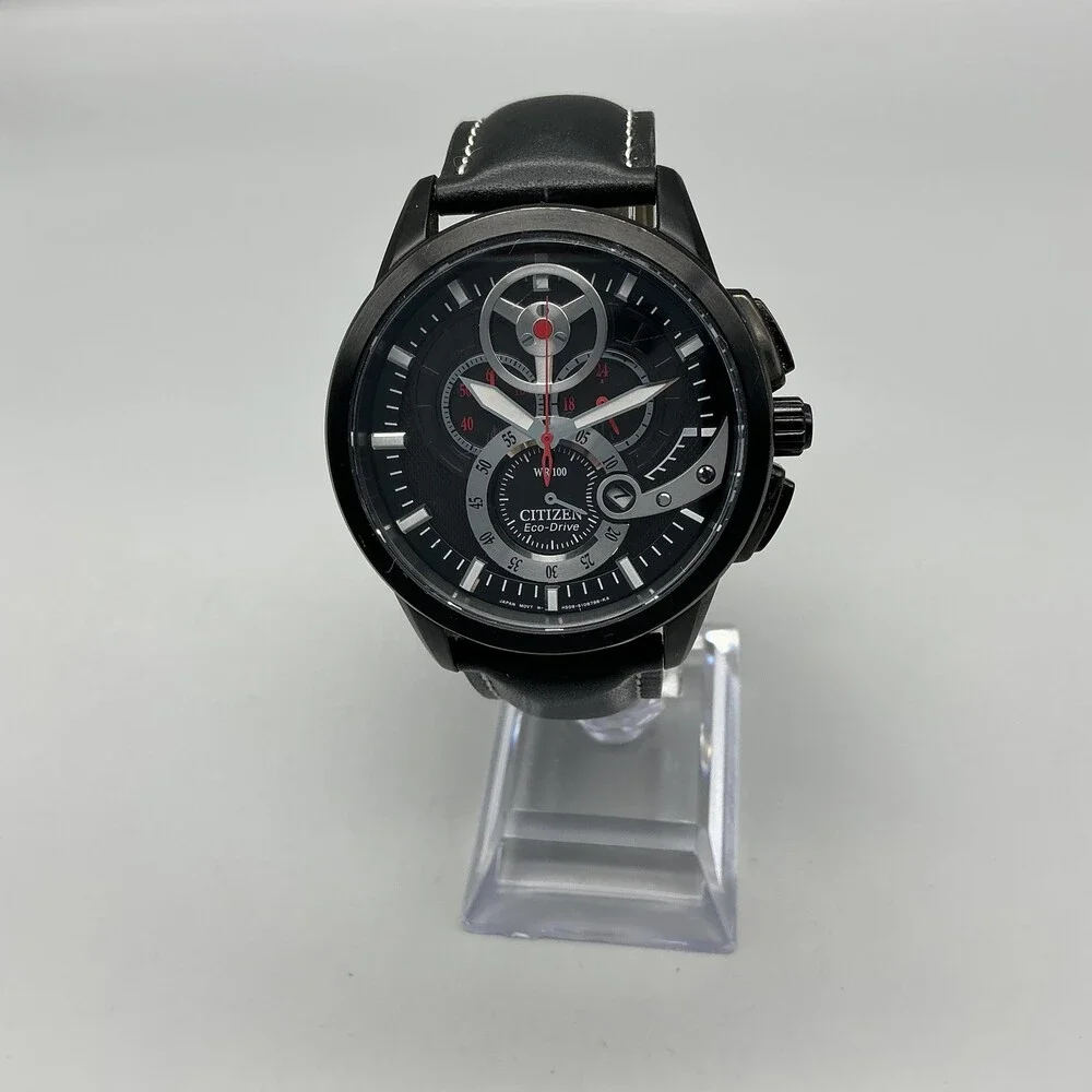 Citizen Eco-Drive H509-S074690 Mens Watch 44mm Black Dial Chronograph Date